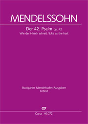 Mendelssohn : Wie der Hirsch schreit (Le cri du cerf)